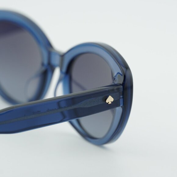 Kate Spade CRYSTAL/S 0PJP 9O Sunglasses Blue Cat Eye Frame, Grey Lenses